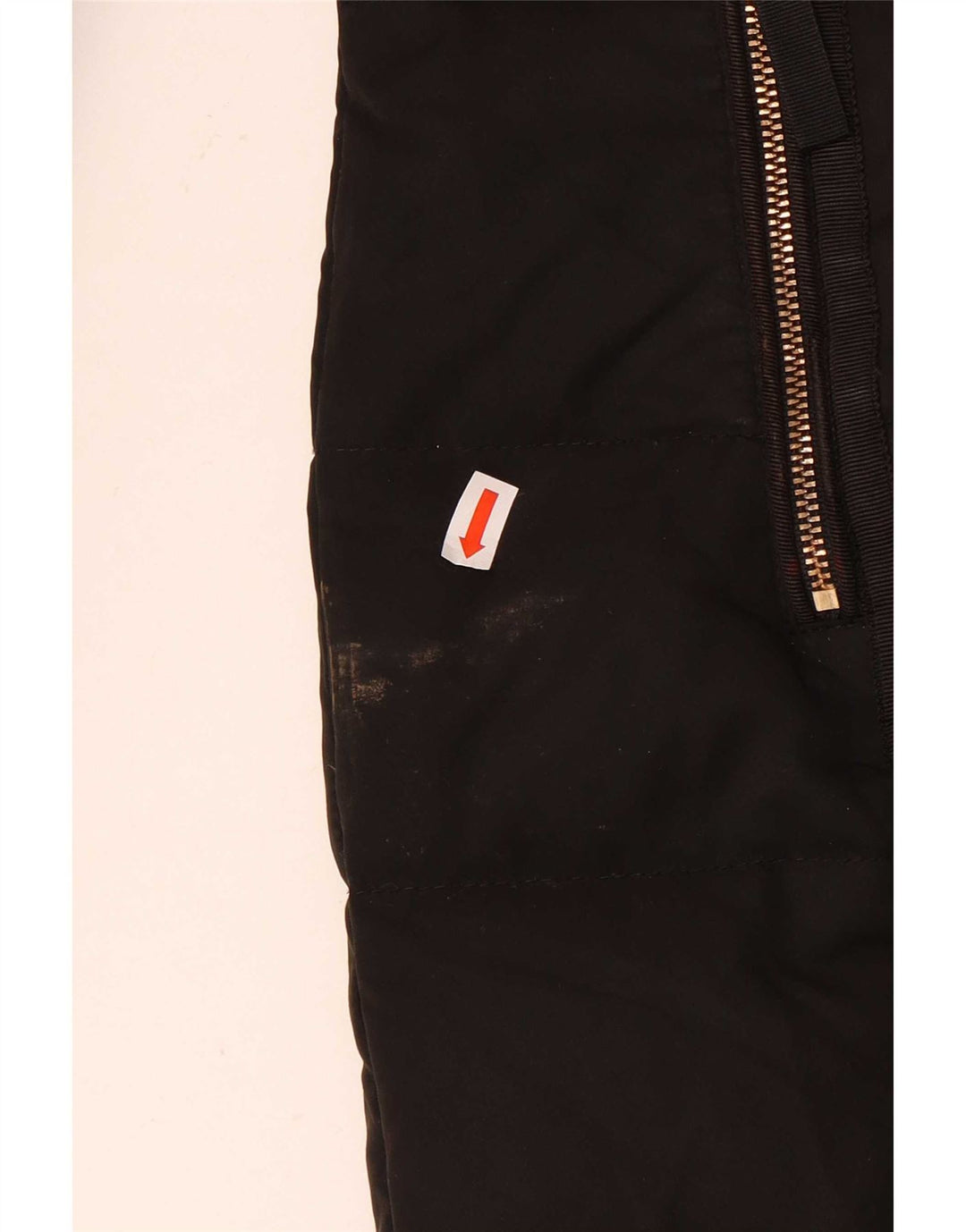 Jaqueta acolchoada com capuz feminina Zara UK 10 poliéster preto pequeno