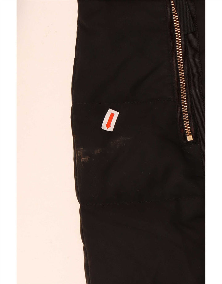 Jaqueta acolchoada com capuz feminina Zara UK 10 poliéster preto pequeno
