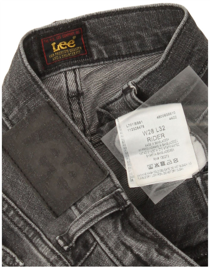 Lee Mens Rider Straight Jeans W28 L28 Algodão Cinza