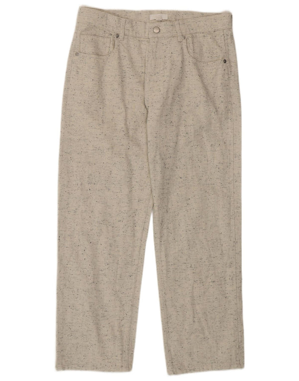 Calça Chino Reta Feminina Cos W30 L26 Algodão Salpicado Bege