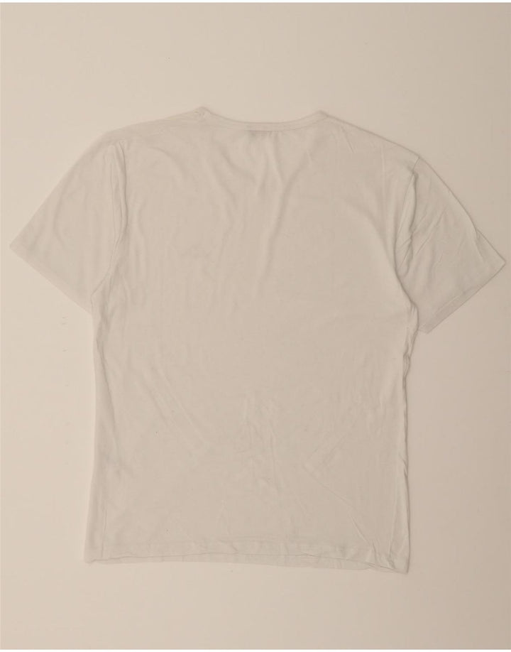 KAPPA Womens T-Shirt Top UK 18 XL White Cotton Vintage Kappa and Second-Hand Kappa from Messina Hembry 