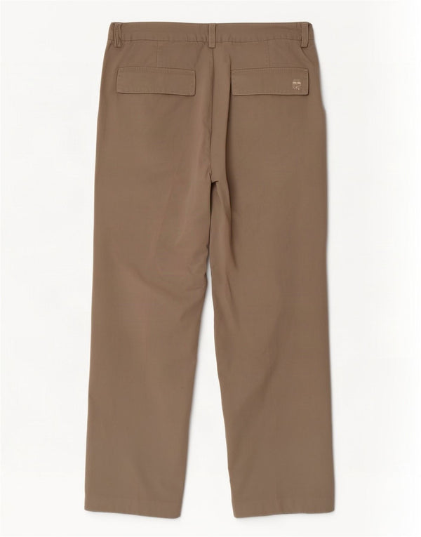 Calça chino masculina Timberland reta W33 L29 algodão bege