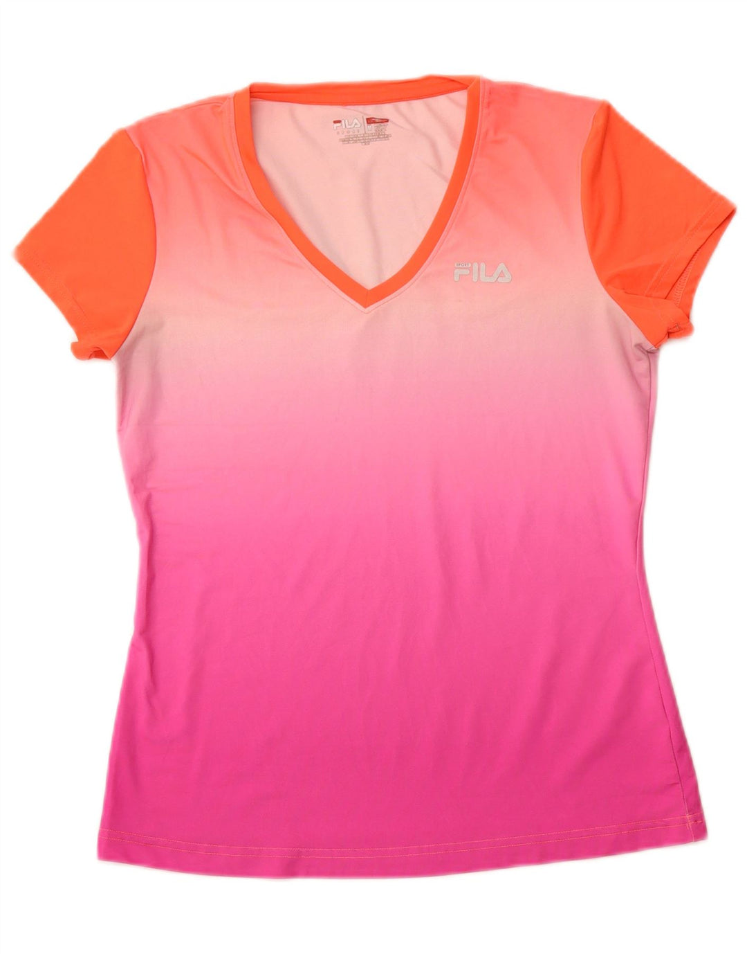 Camiseta feminina FILA UK 12 bloco colorido rosa médio