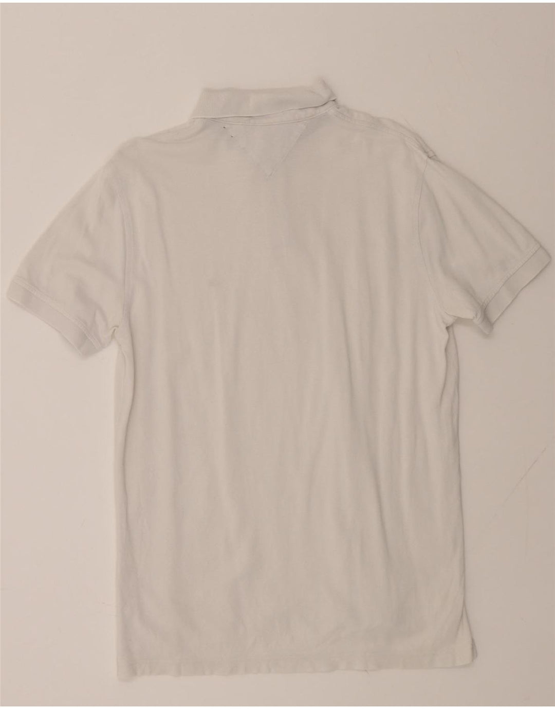 TOMMY HILFIGER Mens Polo Shirt Large White Cotton Vintage Tommy Hilfiger and Second-Hand Tommy Hilfiger from Messina Hembry 