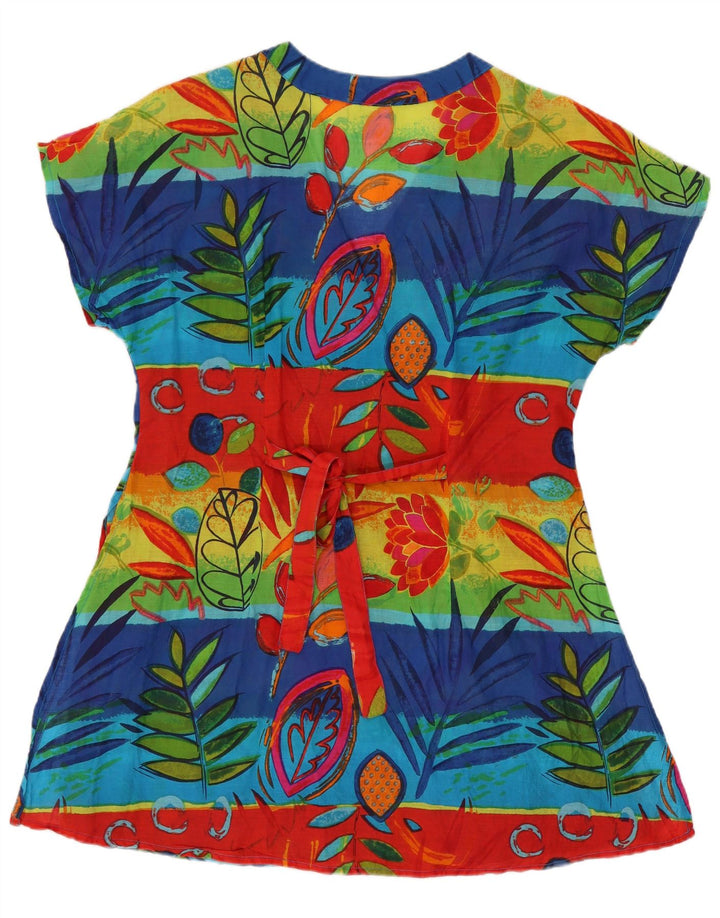 Vestido feminino PHOOL A-Line UK 10 pequeno algodão floral multicolorido