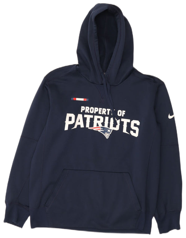 Moletom com capuz gráfico Nike New England Patriots masculino médio azul marinho