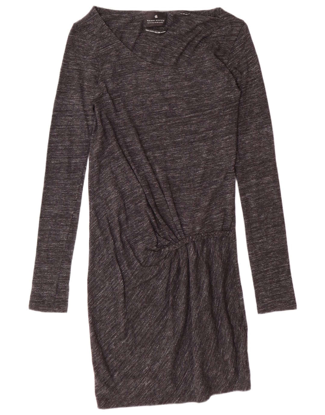 Vestido básico feminino de manga comprida MAISON SCOTCH Reino Unido 10 pequeno cinza