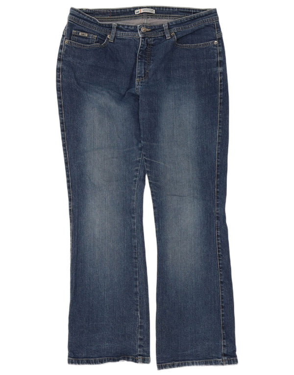 Lee Womens Mid Rise Bootcut Jeans EUA 12 Grande W32 L31 Algodão Azul