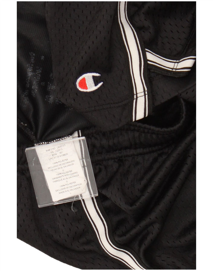 Shorts esportivos masculinos Champion grande poliéster preto