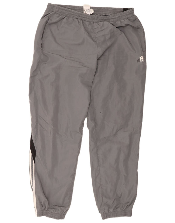 Calça de treino masculina Adidas Joggers XL cinza colorblock poliéster