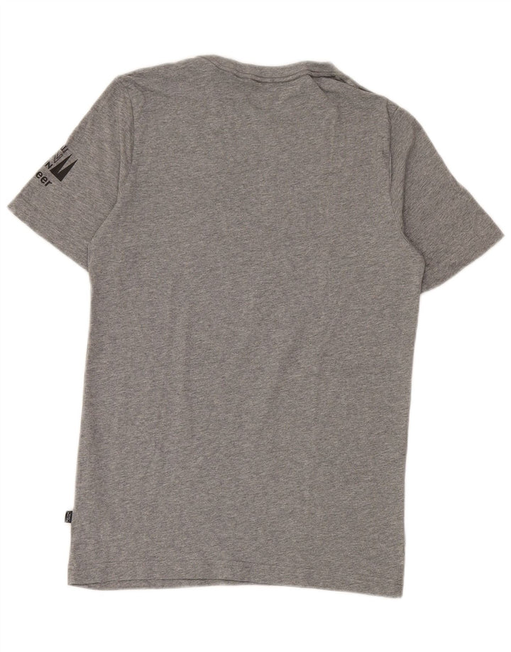 Puma Camiseta Masculina Graphic Top Pequeno Algodão Cinza