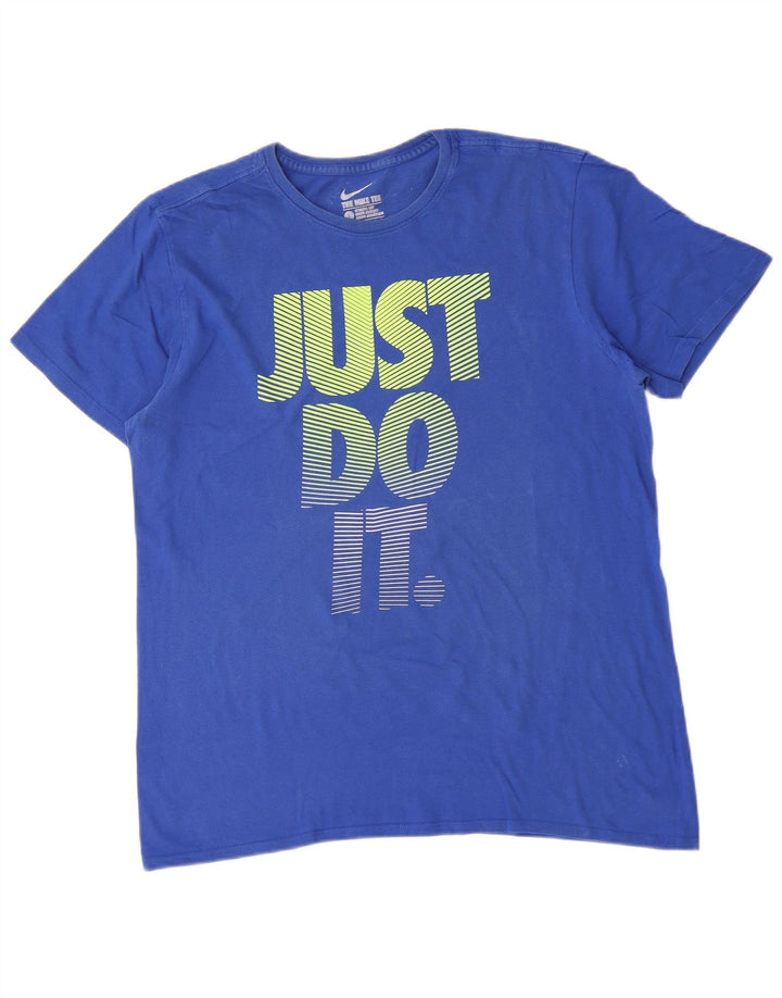 Camiseta Nike Masculina Athletic Cut Graphic Top Grande Algodão Azul