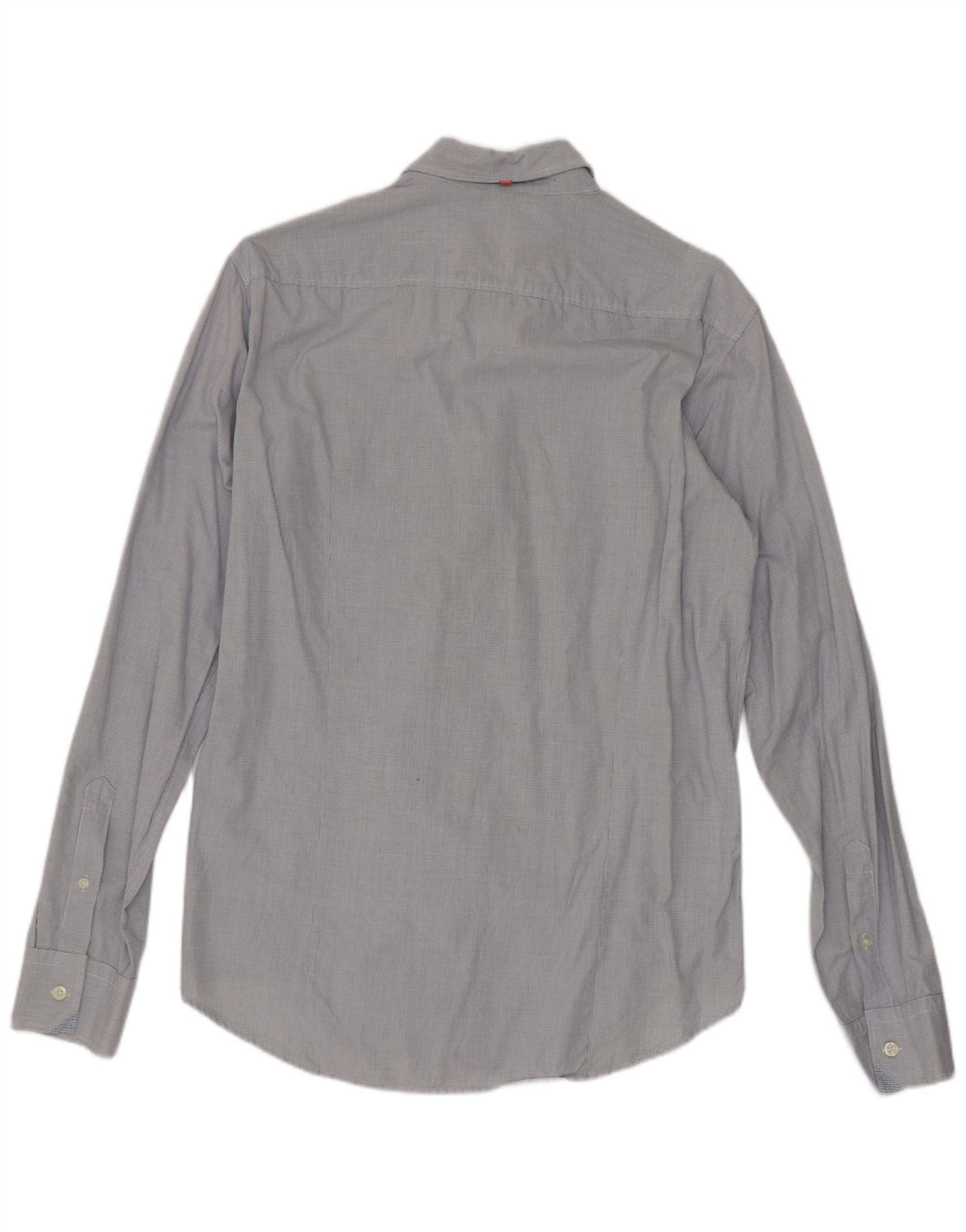 Camisa masculina Hugo Boss média azul guingão