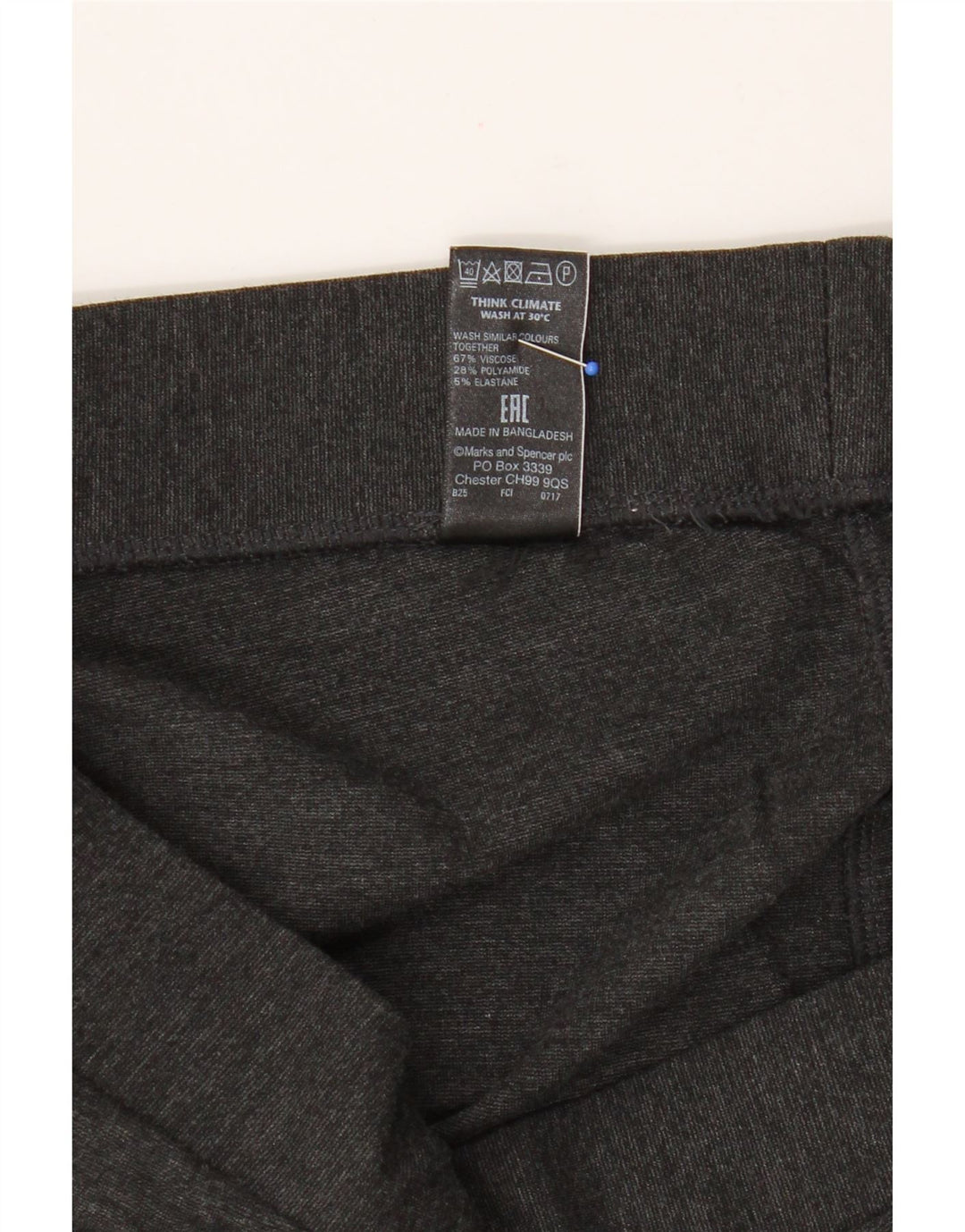 Leggings femininas Marks & Spencer Reino Unido 12 Viscose cinza médio