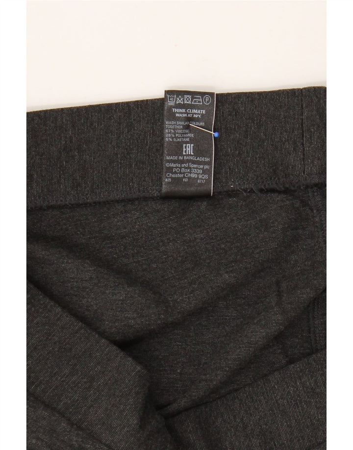 Leggings femininas Marks & Spencer Reino Unido 12 Viscose cinza médio