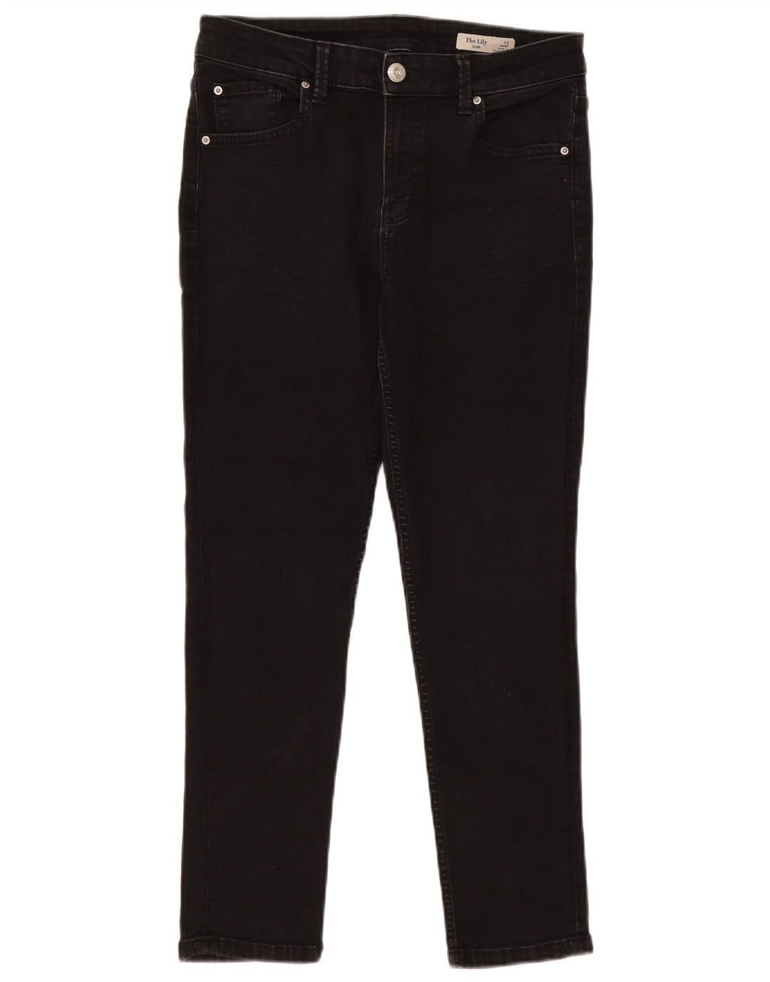 Marks & Spencer Feminino The Lily Slim Jeans Reino Unido 12 Médio W30 L26 Preto