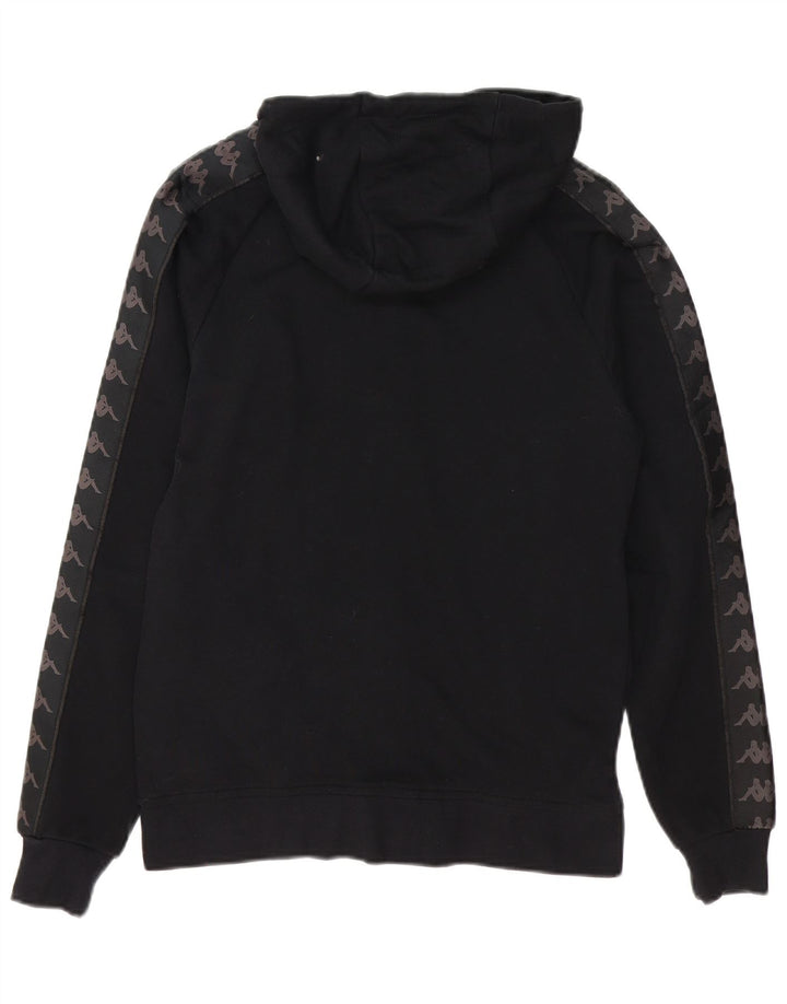 Suéter masculino KAPPA com capuz e zíper gráfico XS algodão preto