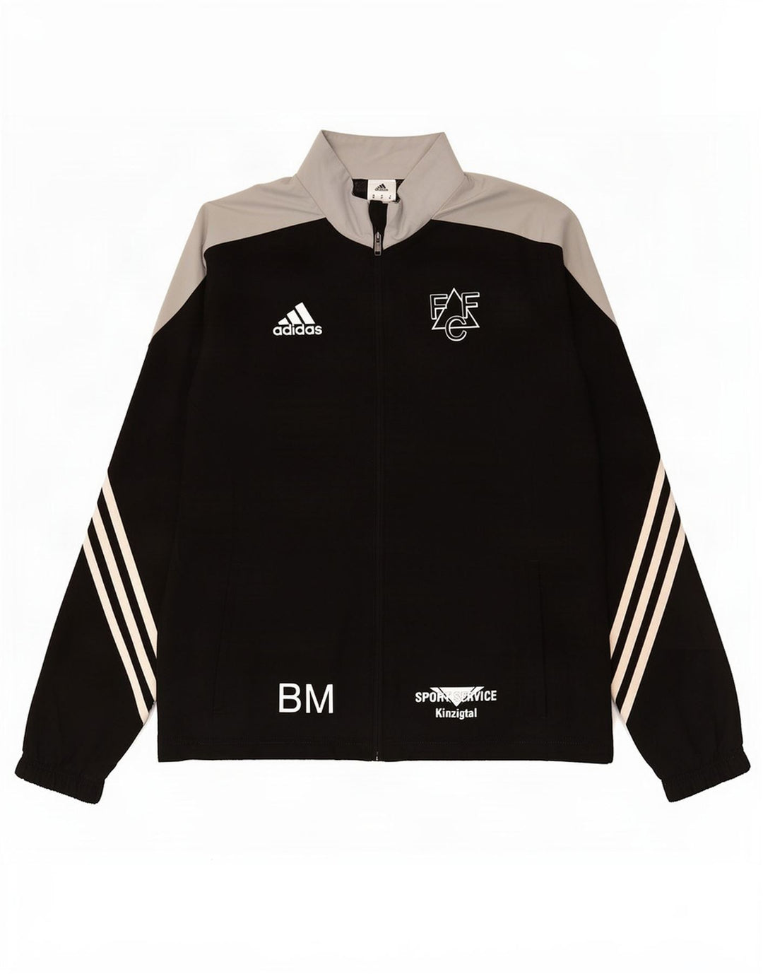 Adidas Mens Graphic Tracksuit Top Jaqueta Médio Preto Colorblock Poliéster