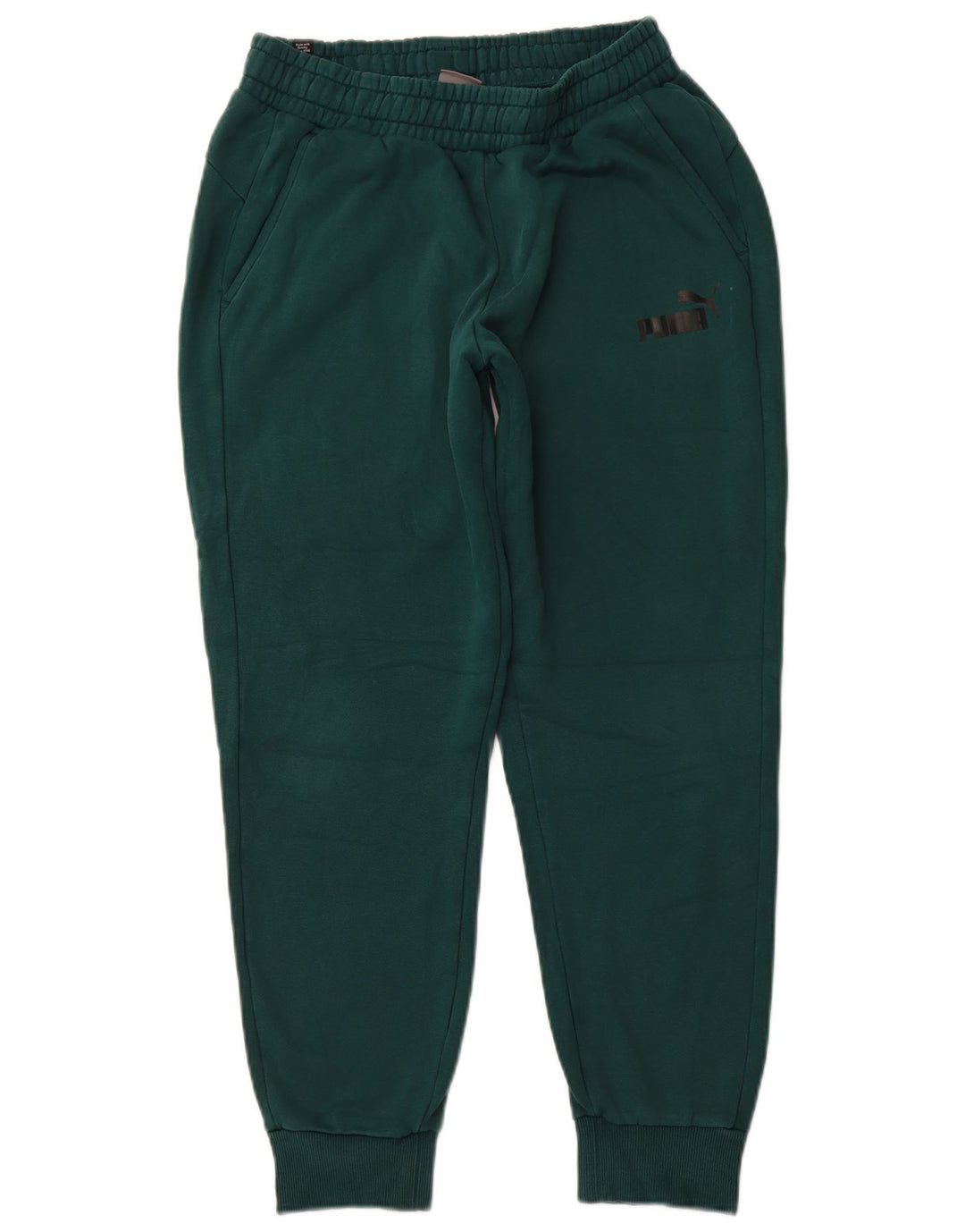 Calça de treino masculina PUMA joggers algodão verde médio