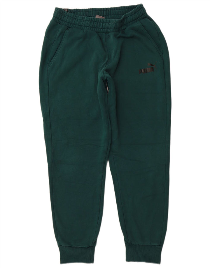Calça de treino masculina PUMA joggers algodão verde médio