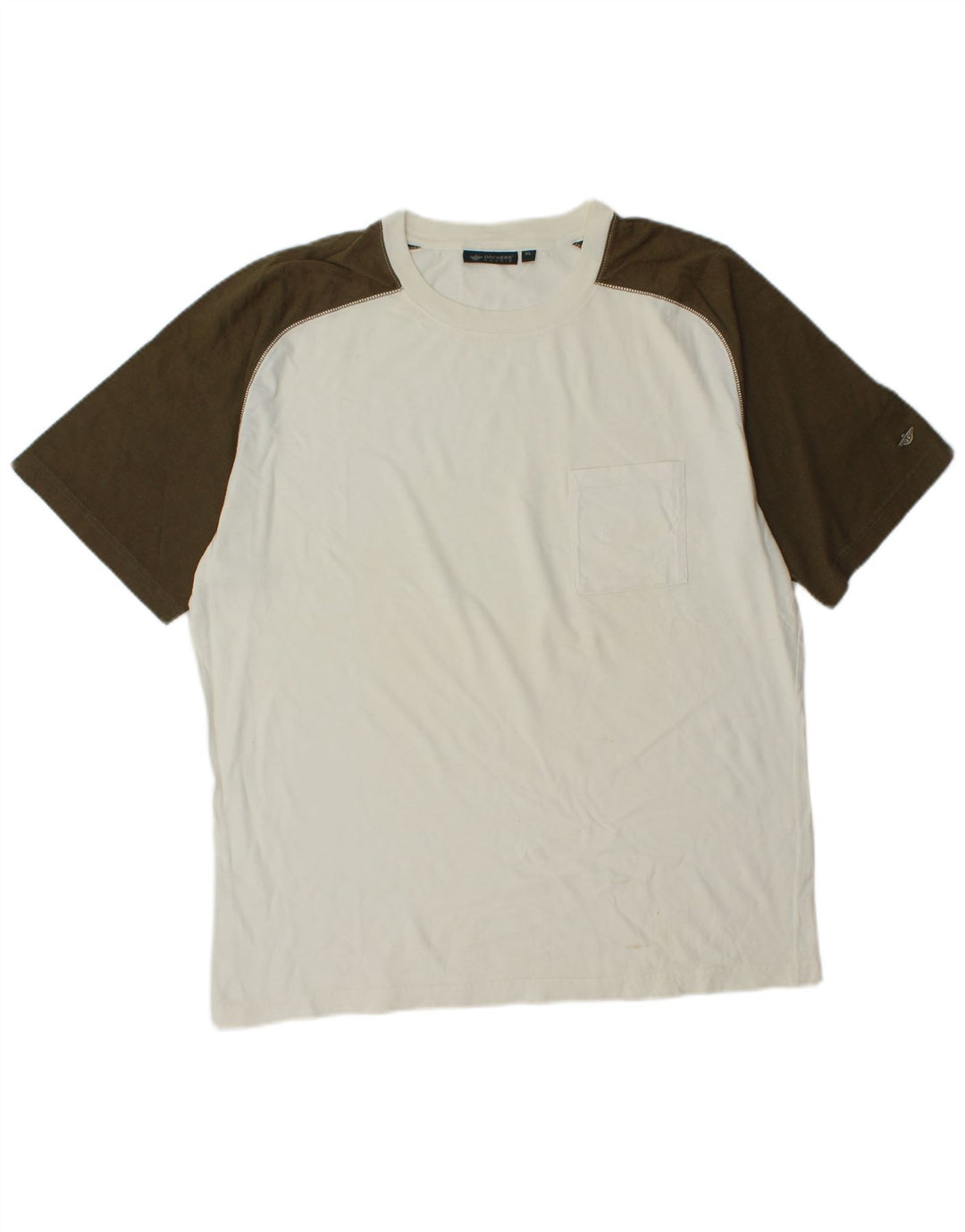 Camiseta Dockers masculina cáqui Top XL branco colorblock