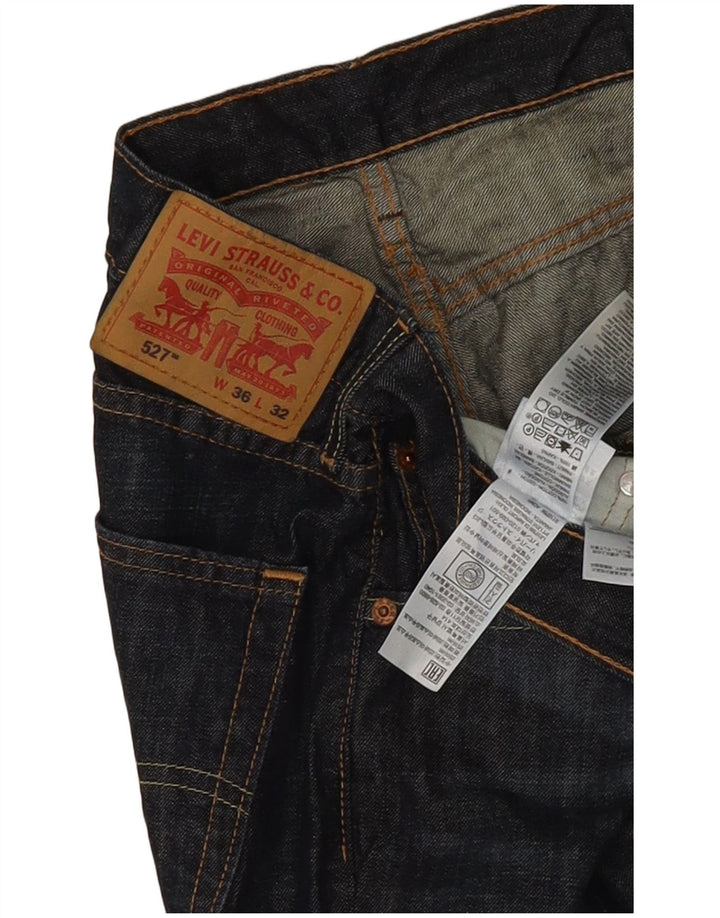 Levi's Masculino 527 Bootcut Jeans W36 L32 Azul Marinho Algodão
