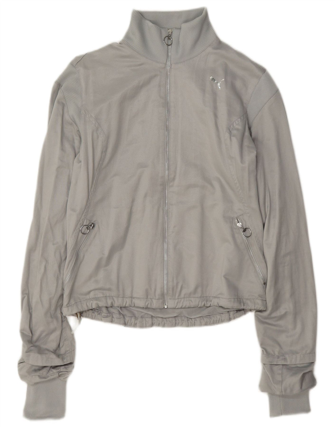 Puma Womens Tracksuit Top Jacket UK 10 Pequeno Cinza