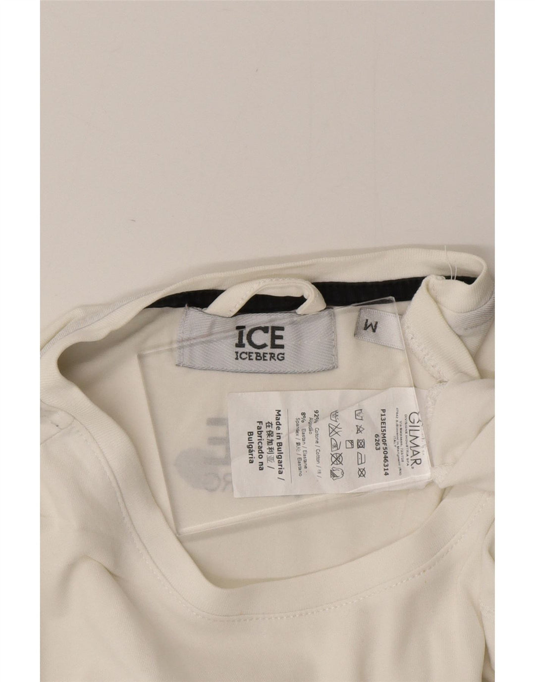 Camiseta gráfica masculina ICEBERG de algodão branco médio