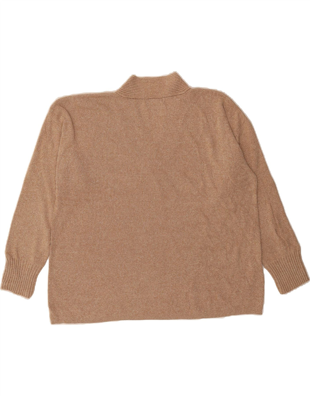 EDDIE BAUER Womens V-Neck Jumper Sweater UK 20 2XL Brown Cotton Vintage Eddie Bauer and Second-Hand Eddie Bauer from Messina Hembry 