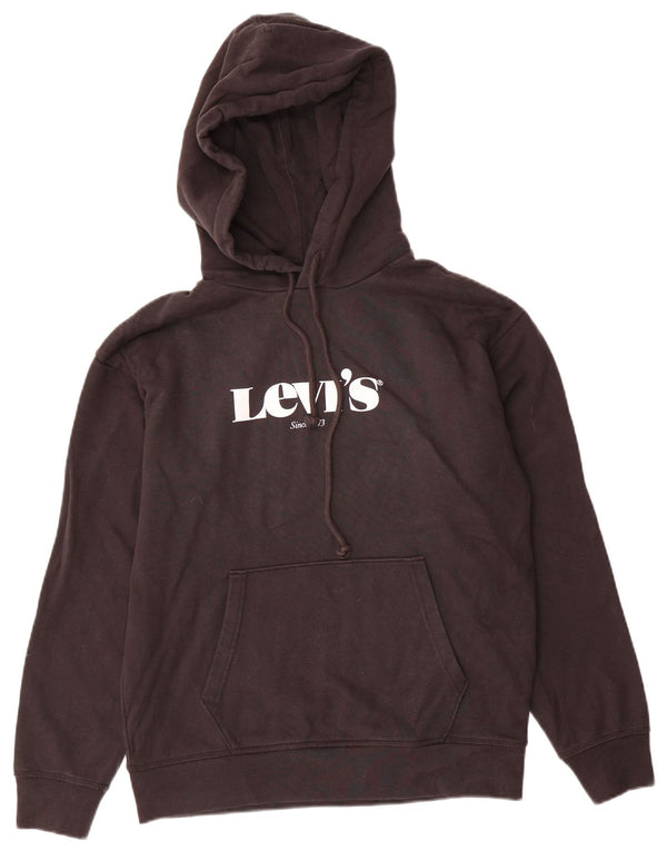 Moletom com capuz gráfico masculino Levi's XS preto algodão