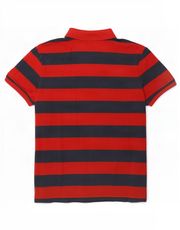 Camisa polo masculina Timberland 2XL algodão listrado vermelho