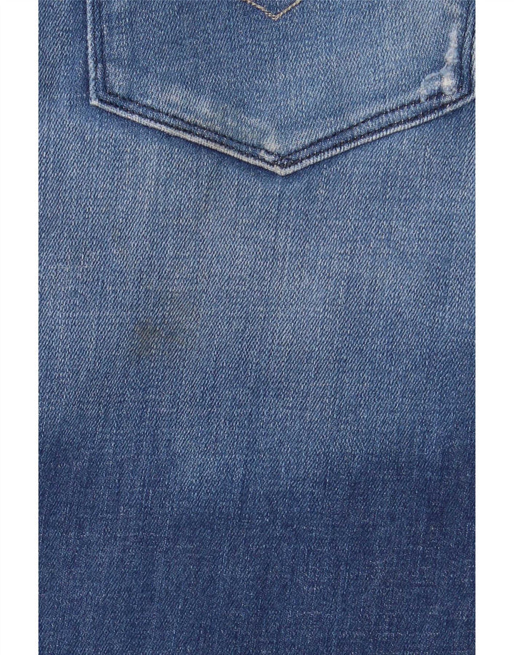 Replay Jeans Slim Masculino W32 L32 Azul Algodão