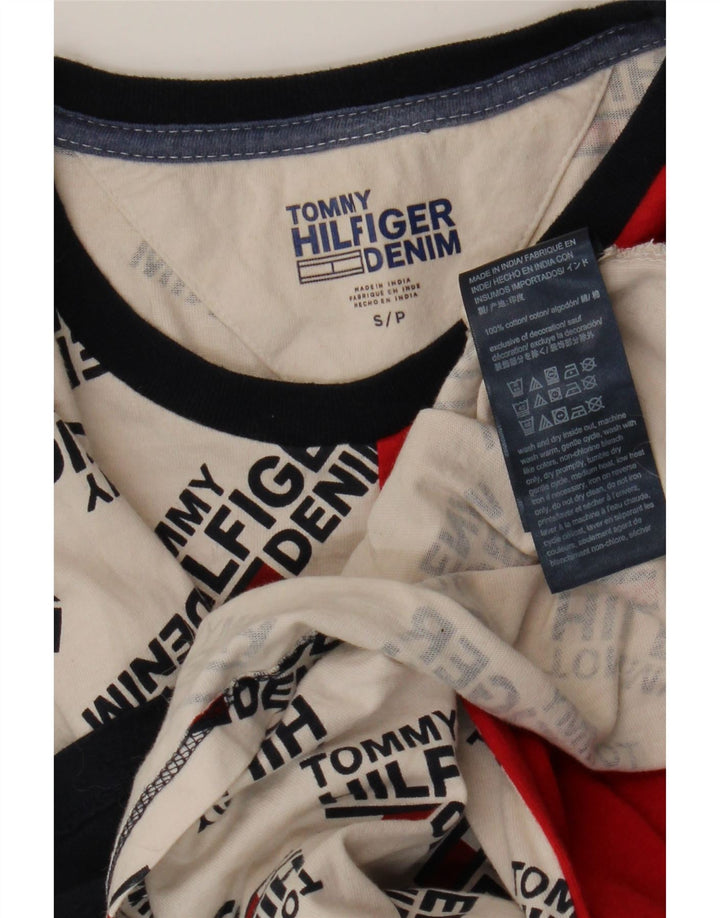 Tommy Hilfiger Camiseta masculina gráfica top pequeno bloco colorido multicolorido