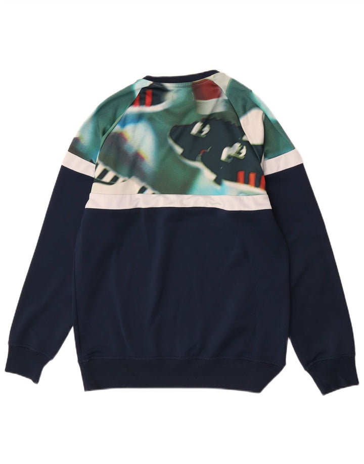 Adidas masculino moletom jumper médio azul marinho colorblock poliéster