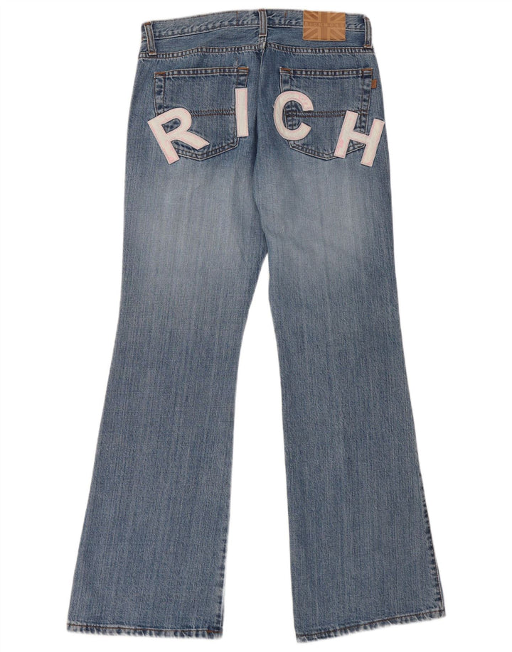 Richmond feminino gráfico bootcut jeans IT 44 médio W30 L32 algodão azul