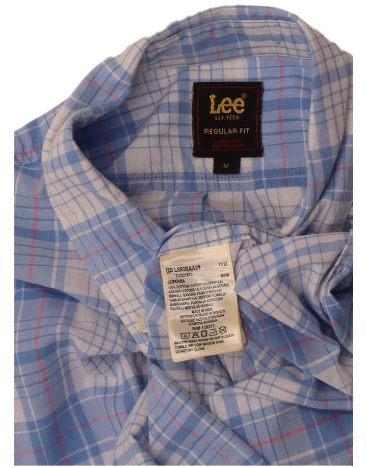 Camisa masculina Lee Regular Fit de algodão xadrez azul médio