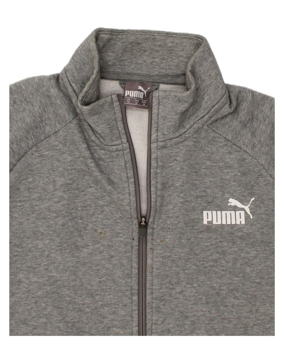 PUMA Mens Tracksuit Top Jacket Medium Grey Cotton Vintage Puma and Second-Hand Puma from Messina Hembry 