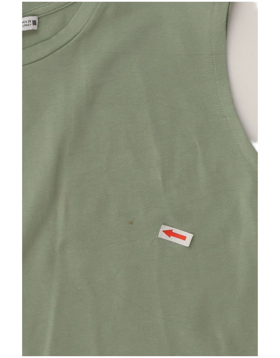 Zara Womens Crop Vest Top UK 12 Médio Verde