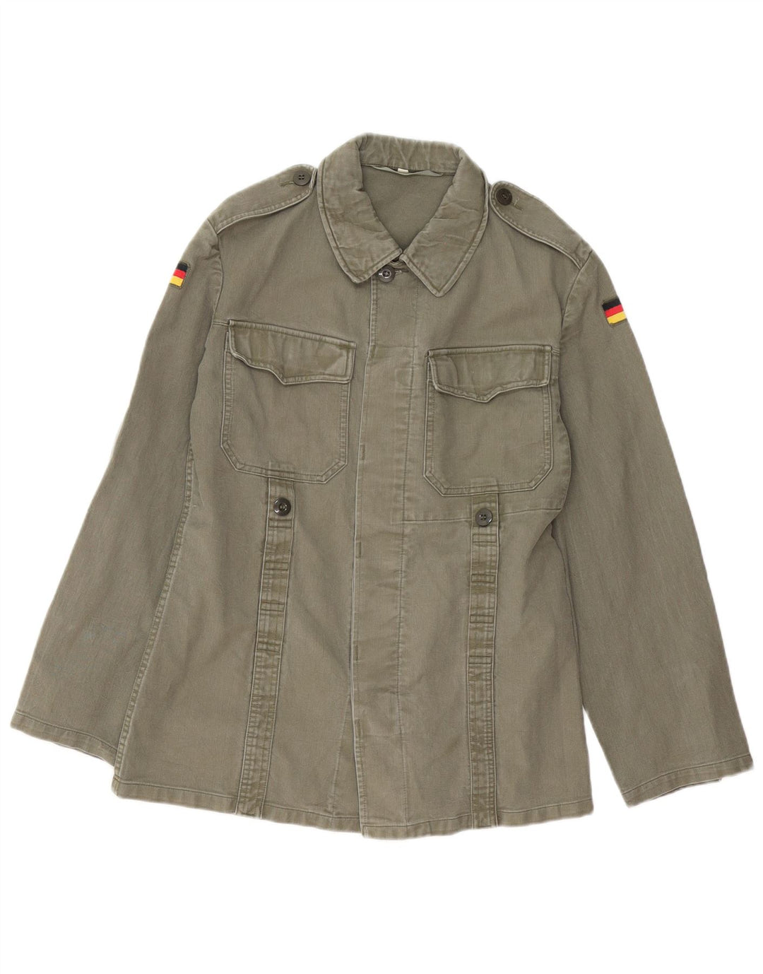 Jaqueta militar masculina vintage UK 38 médio cáqui