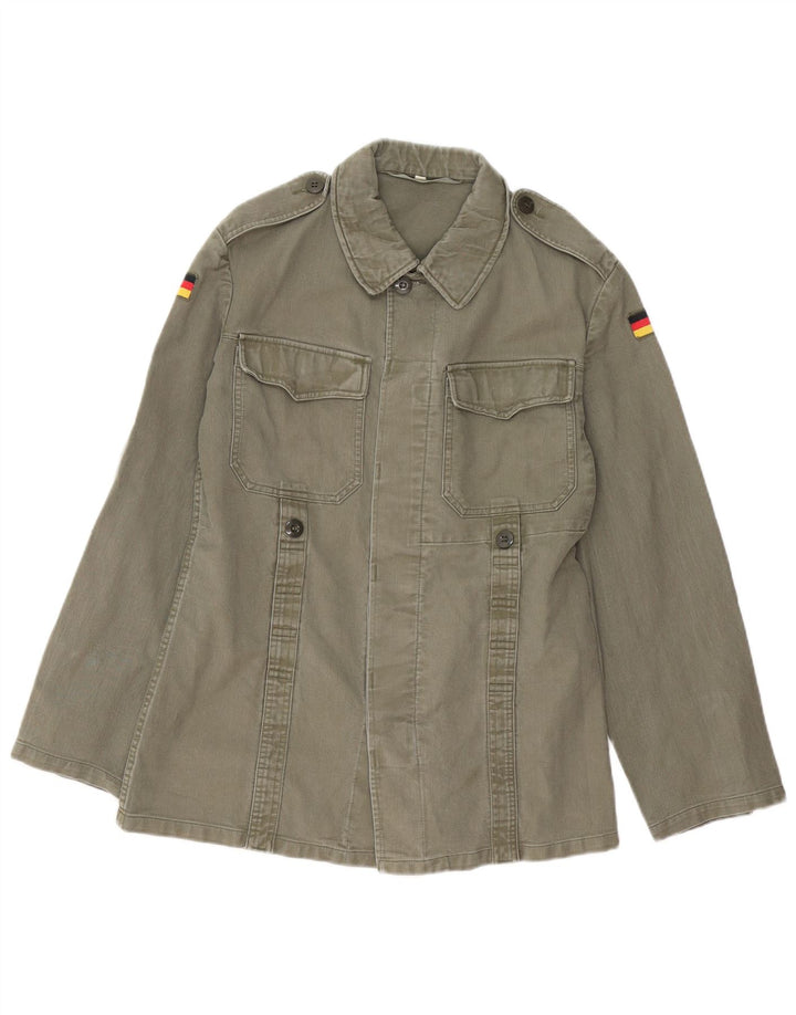 Jaqueta militar masculina vintage UK 38 médio cáqui