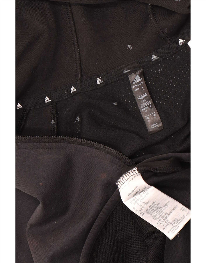 Adidas masculino zip moletom com capuz médio algodão preto