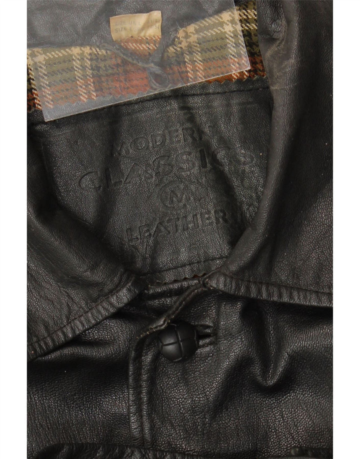 Jaqueta de couro masculina VINTAGE UK 40 grande couro preto