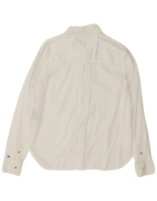 Camisa Tommy Hilfiger Feminina UK 14 Médio Branco Lyocell