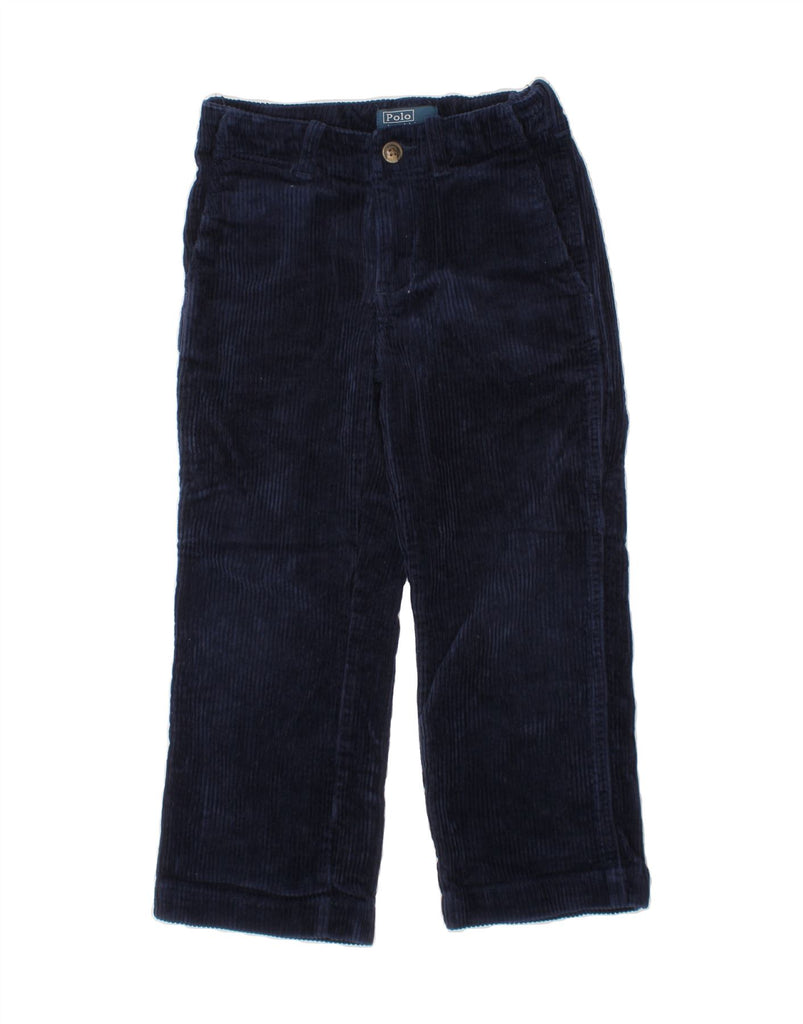 POLO RALPH LAUREN Boys Corduroy Trousers 3-4 Years W20 L17 Navy Blue Vintage Polo Ralph Lauren and Second-Hand Polo Ralph Lauren from Messina Hembry 