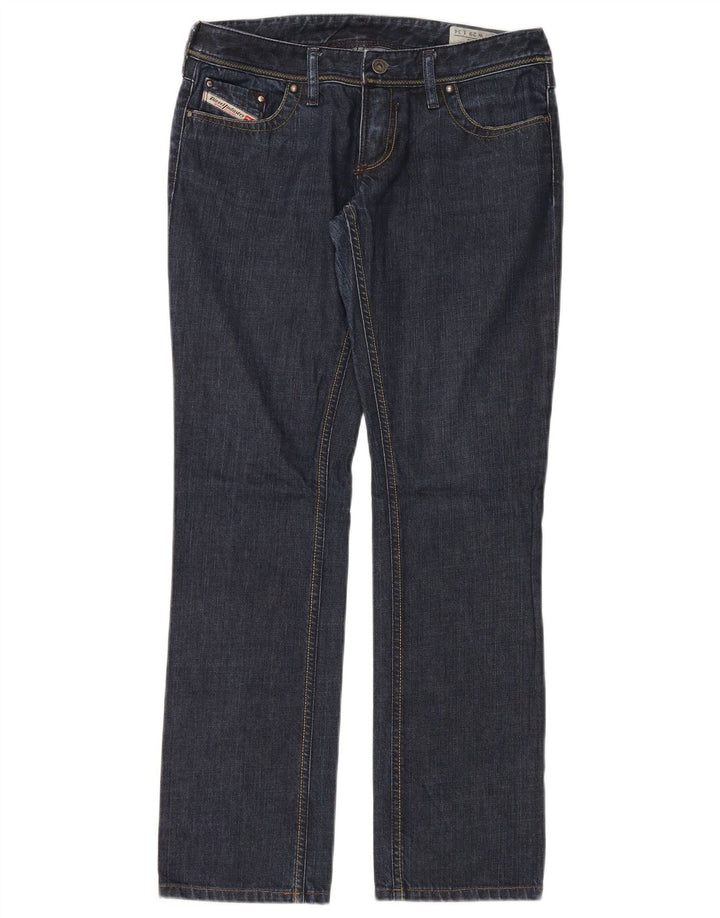 Diesel feminino Lowky Straight Jeans W29 L30 azul marinho algodão