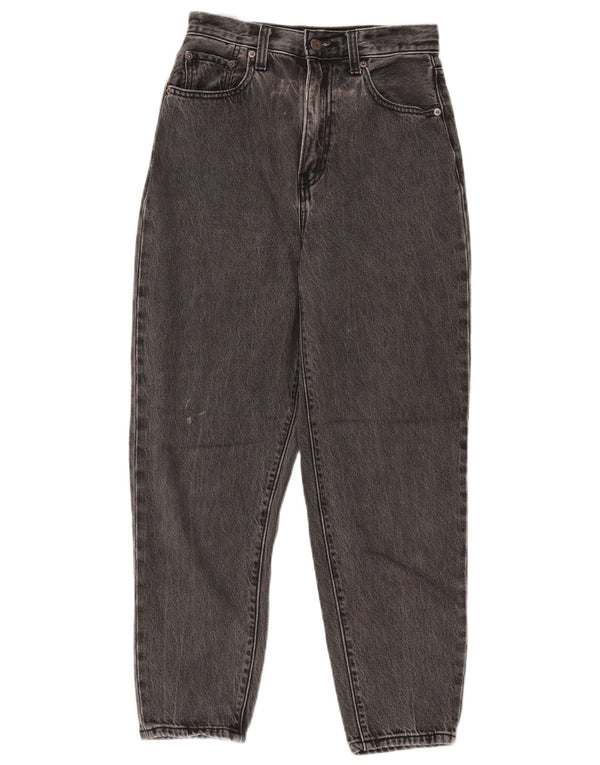 Calça jeans feminina Levi's cintura alta cônica W25 L27 algodão preto