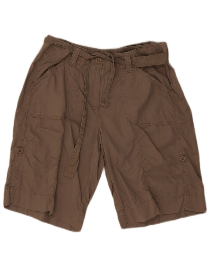Shorts casuais femininos Marks & Spencer UK 12 médio W30 algodão cinza