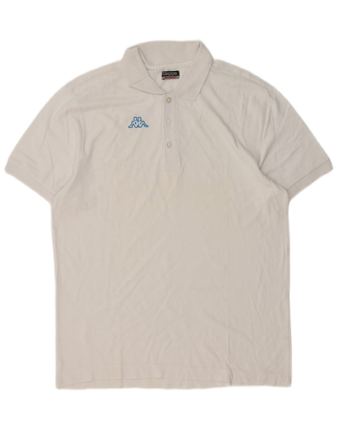 Camisa pólo gráfica masculina Kappa 2XL algodão branco