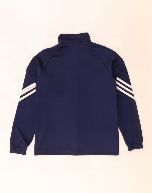 Casaco de treino Adidas Boys Climalite Top 11-12 anos azul marinho poliéster