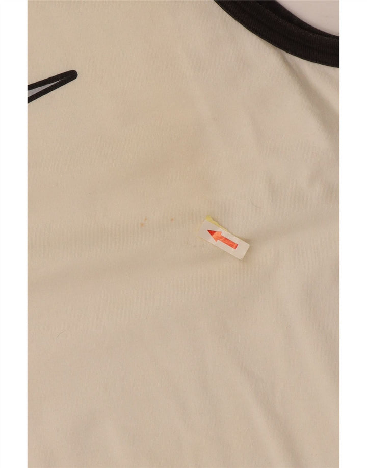 NIKE Masculino Graphic Vest Top UK 46/47 XL Off White Cotton